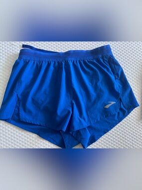 Brooks Men's breakaway Athletic Shorts in Royal Blue